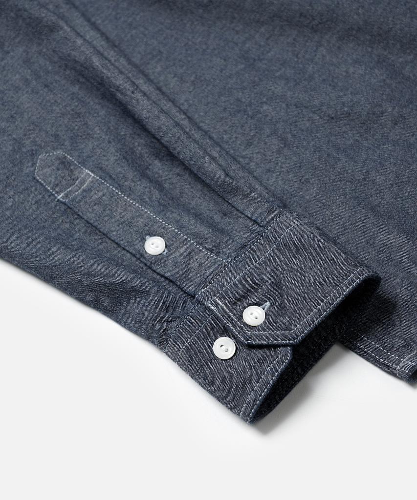 FRIZMWORKS 1920S Chambray Work Shirt _ Indigo