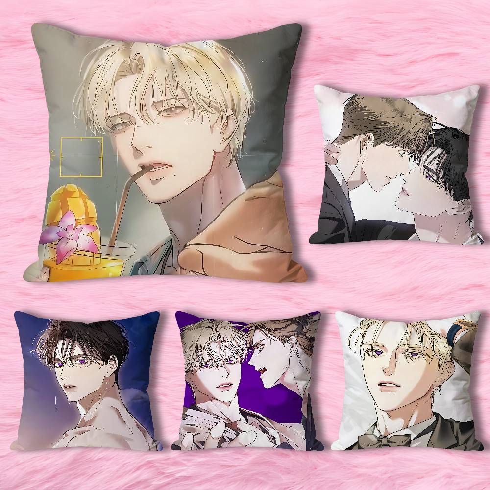 Webtoons Kiss Me If You Can Pillow Cases for Bedroom Living Room Sofa Home Decor Polyester Cushion Cover with Zipper