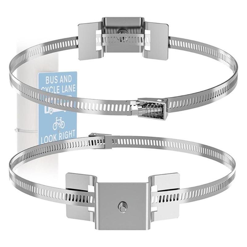 Supporti di Montaggio per Pali Pesanti Acciaio Inossidabile Installazione Per Segnaletica Stradale Telecamere Cassette della Posta Senza Foratura