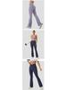 Women's Solid Color High-Waist Flare Yoga Pants