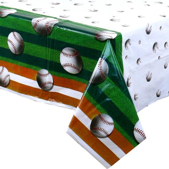 Bordduk Diverse mønstre Tørkbar Engangs Vanntett Flekkbestandig Dekorativ Plast Fotball Baseball Rugby Mønster Rektangulær Bordduk