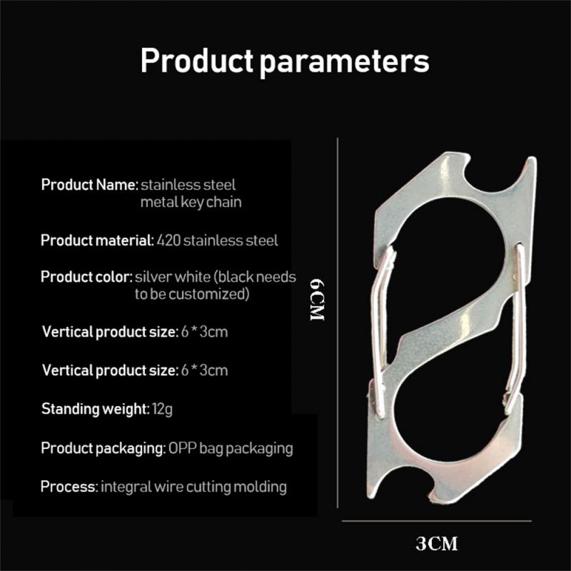 Double Switch Design Multifunctional High Quality Rope Buckle High Quality Steel Safety S Design Stainless Steel Key