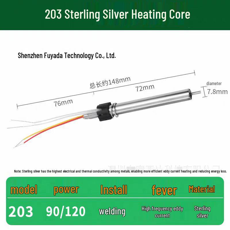 

Universal 203h High-Frequency 90W Soldering Iron Heating Element with Pure Silver Eddy Current Core Handle