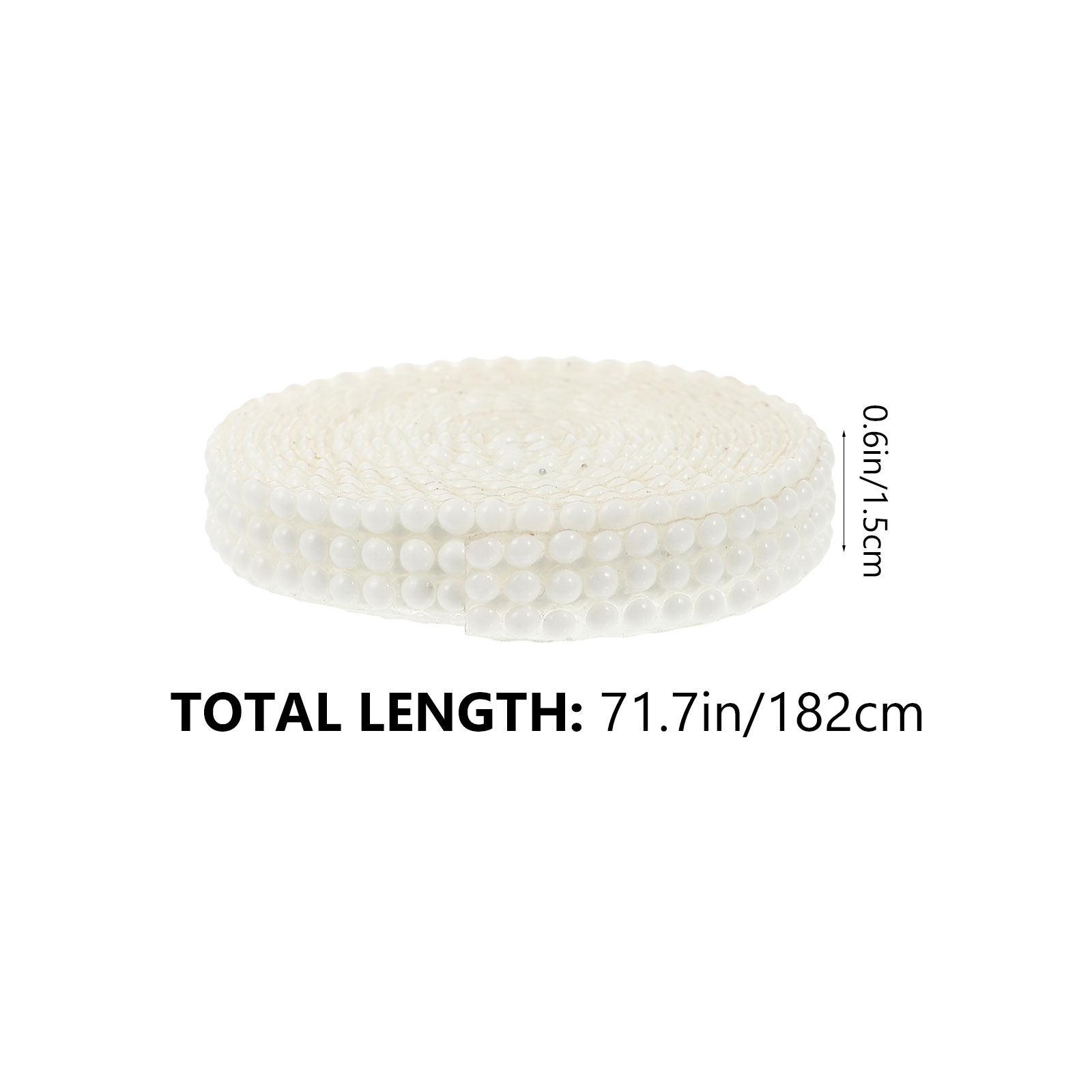 

1 Roll Pearl Beaded Ribbon with Hot Melt Adhesive for DIY Clothing Wedding Decoration Iron on Craft Trimming Supply белый