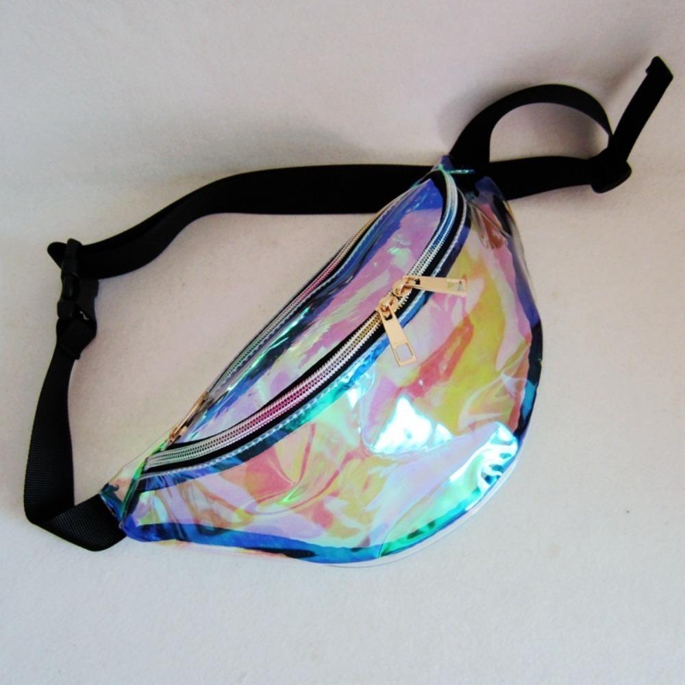 Lightweight Transparent Waist Packs Large Capacity PVC Fanny Pack Clear Chest Bag Cycling Bag