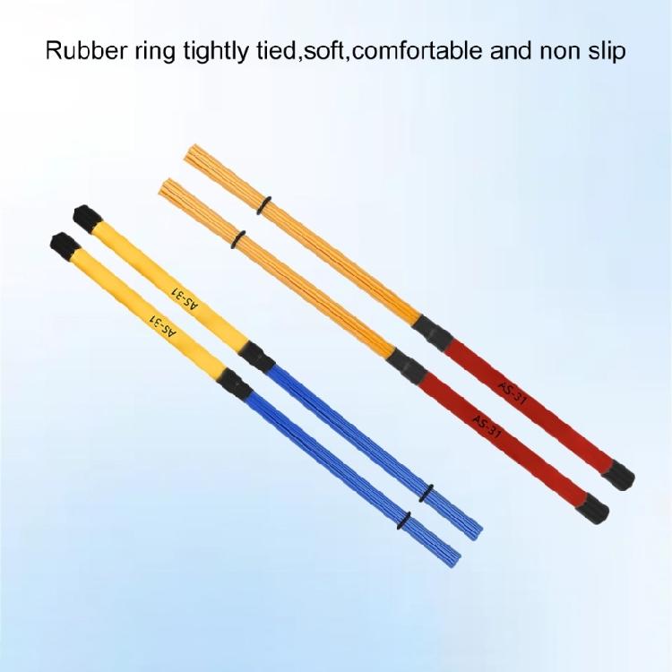 1Pair Professional Nylon Drumsticks Brushes Replacement Retractable Wire Brush Rod Drum Sticks Brush Easy To Use