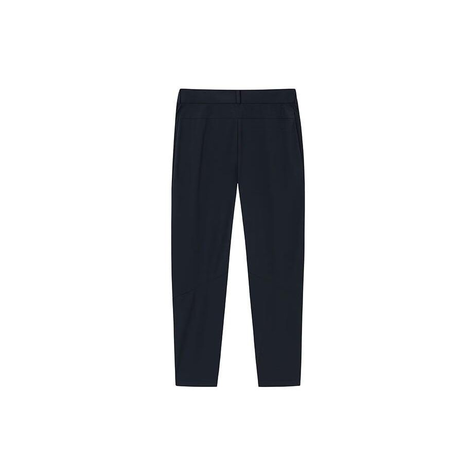 Anta Training Series Solid Color Mid Waist Straight Casual Pants Women Bottoms Basic-Black 162337508-1