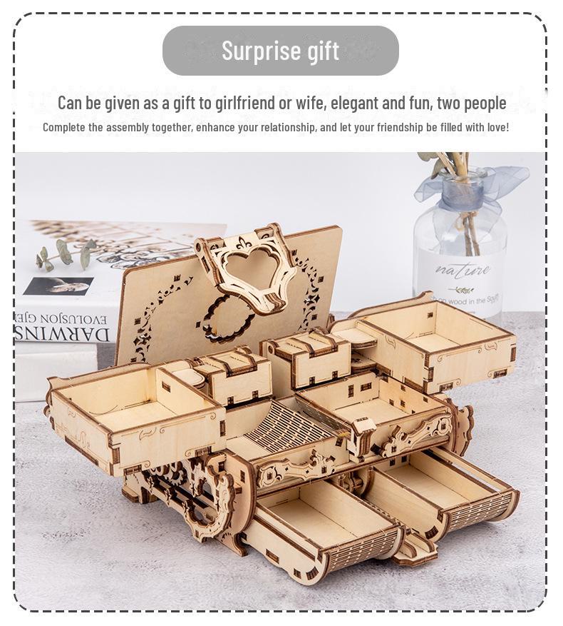 Children's 3D Wooden Perpetual Calendar Puzzle - DIY Mechanical Gear Assembly Model