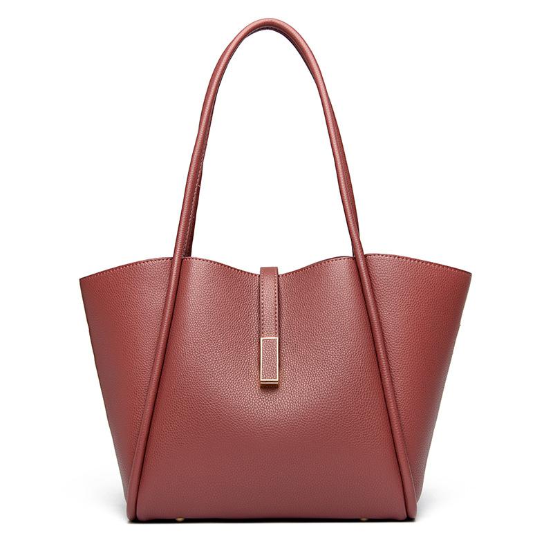 Retro Texture Tote Bag, Simple and Versatile, Fashionable Shoulder Bag, High-end Sense, Large Capacity Vegetable Basket Handbag
