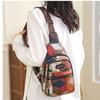 Breast Splice Bag Female New Fashion One-shoulder Bag Small Bag Print Trend Casual Soft Leather Slant Cross Bag Women