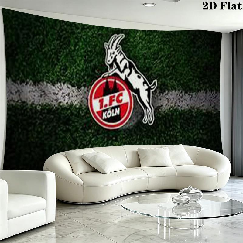 1.FC KoIn Logo Wall Tapestry Aesthetic Wall Hanging Printed Fabric Blanket Decorative Tapestries for Bedroom Living Room Home Decor