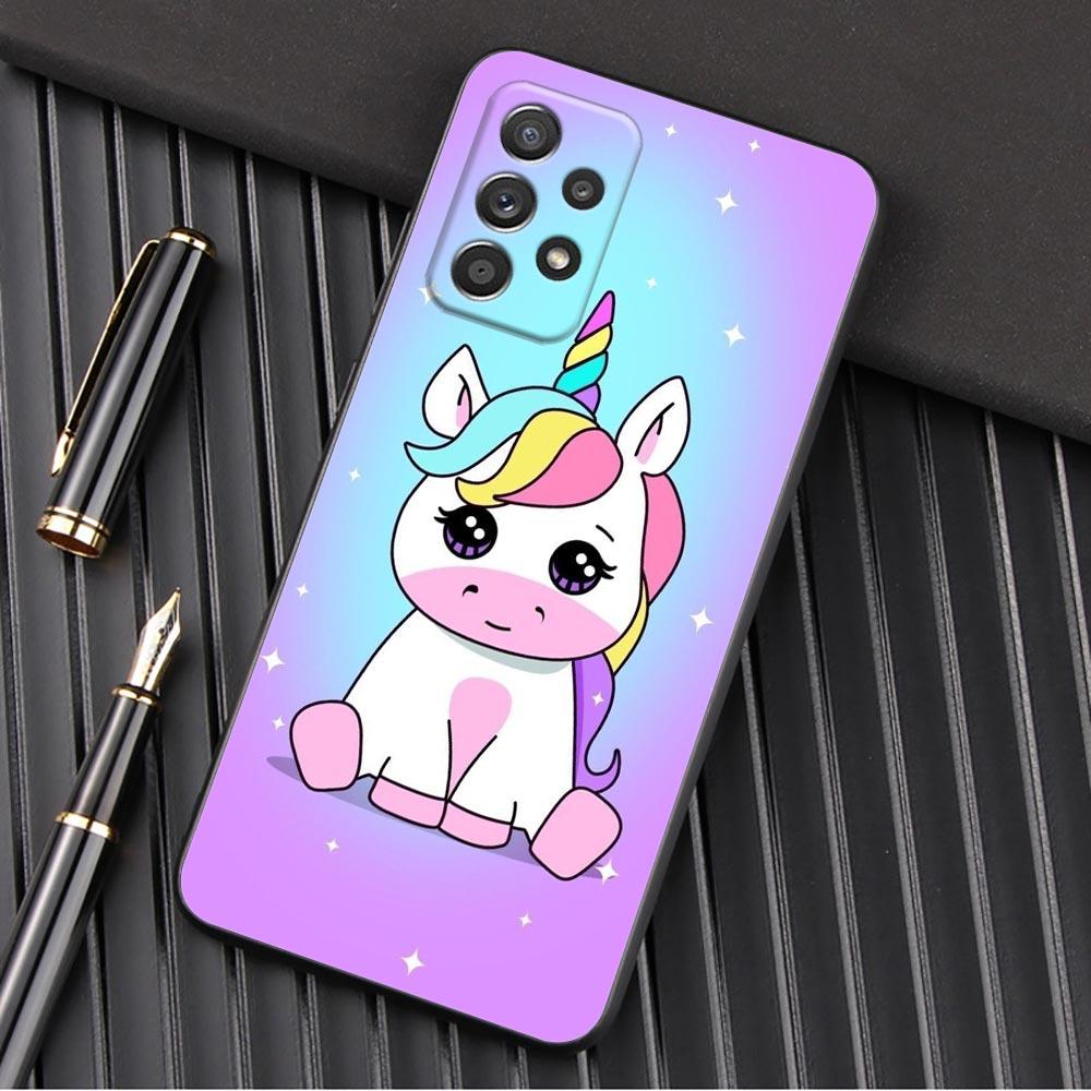 Cute Rainbow Unicorn Phone Case For Samsung Galaxy A57 A56 A37 A55 A36 5G A26 A54 A52 A35 A34 A25 A17 A16 A15 A07 A06 Soft Cover