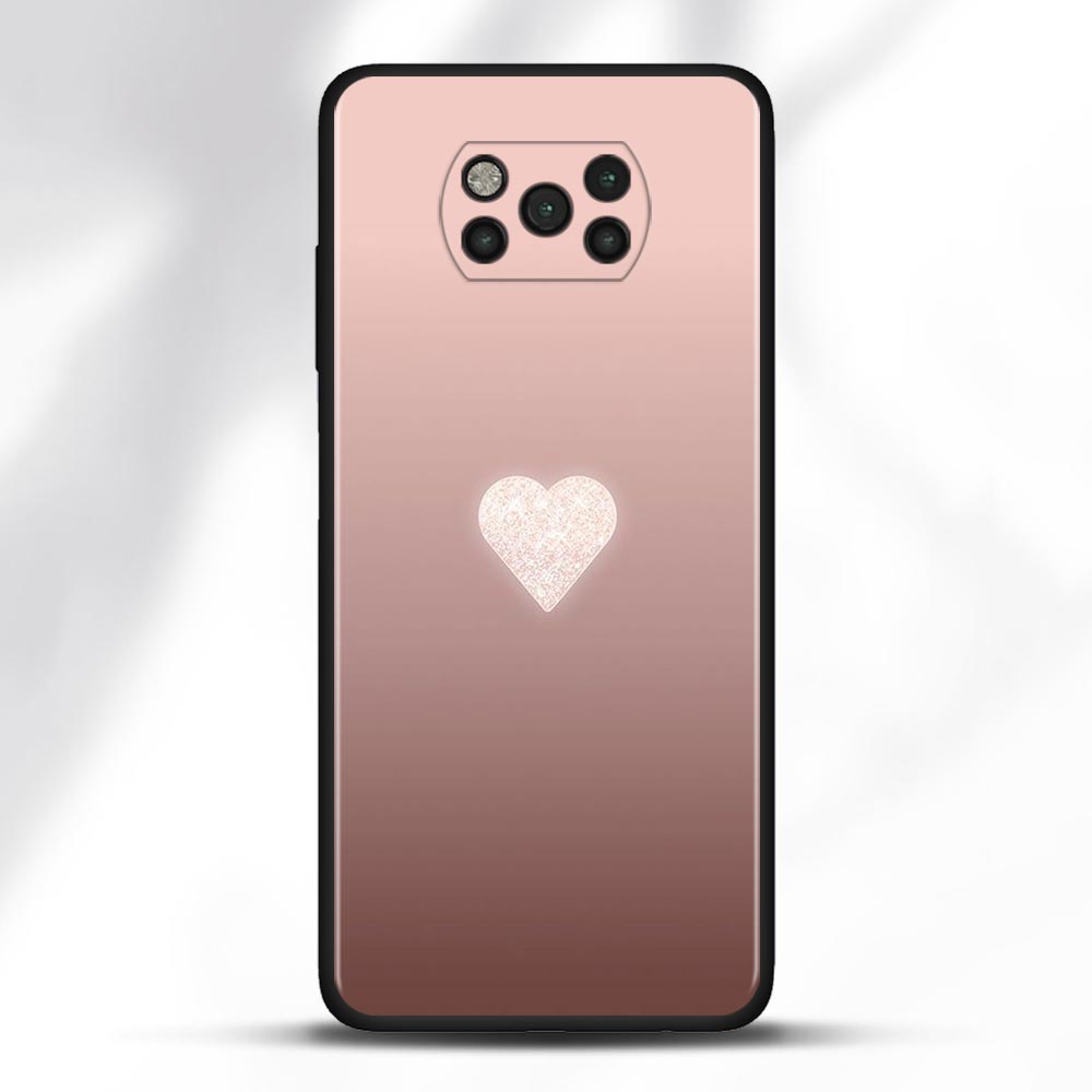 

Чехол для Poco X3 NFC M3 Pro M3 F3 F1, чехол для Mi Note 10 Pro, чехол для Xiaomi CC9 Pro A3 A2, красивая розовая блестящая картинка Mi CC9