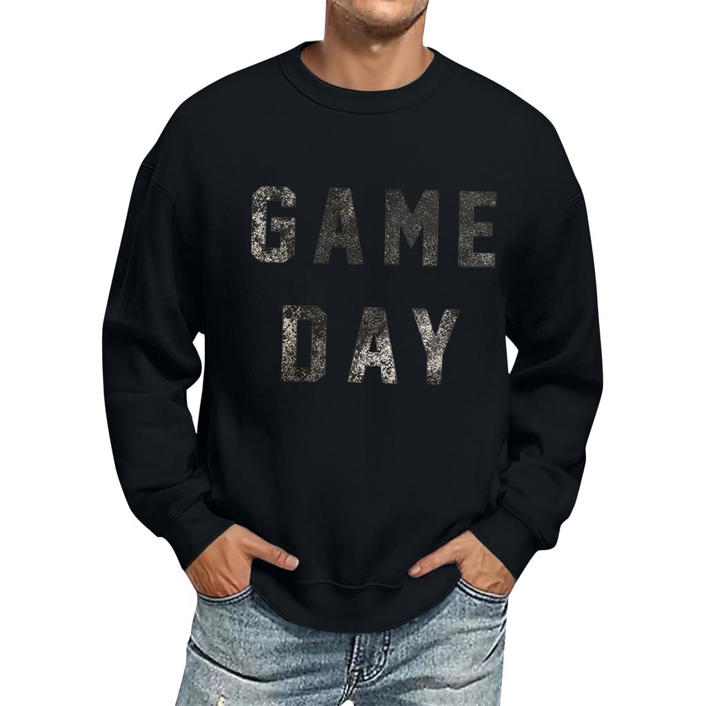 Men's Oversized Long Sleeve Crewneck Sweatshirt Casual Loose