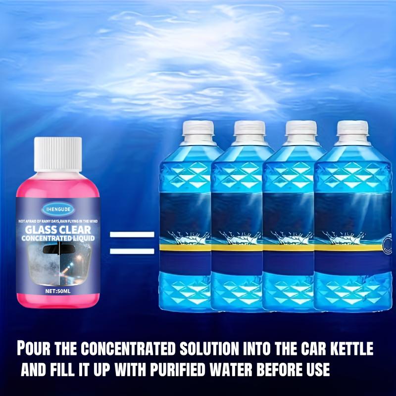 Advanced Glass Windshield Wiper Fluid, 1:100 Concentrated Solution, Suitable for Removing Water Stains, Tar, and Oxidation Layers, Keeping