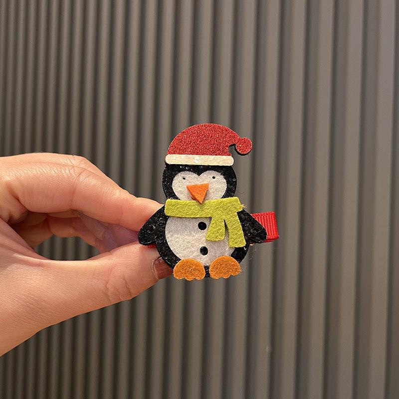 Christmas Cartoon Hair Clips for Girls - Red Holiday Hairpins and Accessories