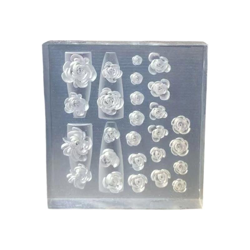Nail Art Moulds Silicone 3D Template Nail Designing Tool Delicate Shape Silicone Handmade Molds for Manicure Creation