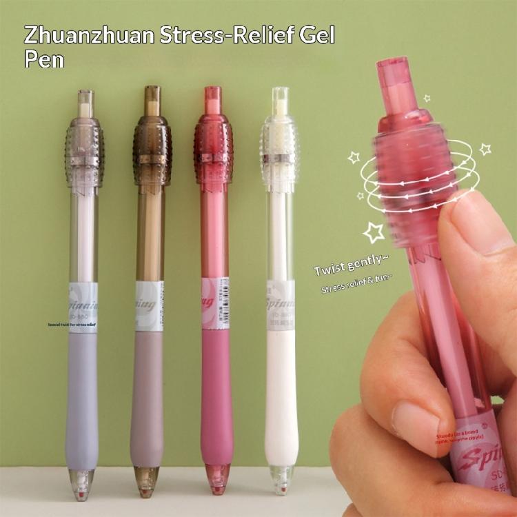 8PCS Stress Relief Retractable Gel Pen 0.5MM Tip Quick Drying Gel Pen Office Writing Tool for Journaling Note Taking