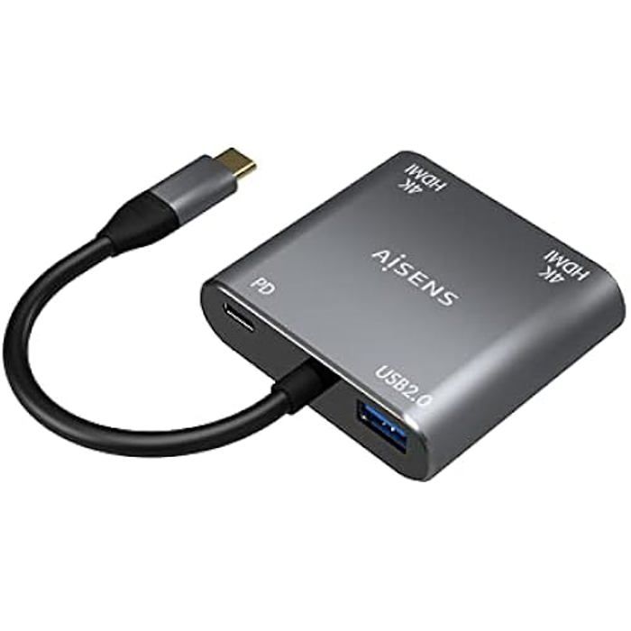 Adaptateur USB Type-C - AISENS - A109-0625 - 2x HDMI - VGA - USB 3.0
