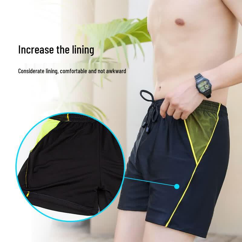 Junwen Men's Plus Size Square Leg Swim Trunks