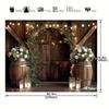 Rustic Barn Door Backdrop Vintage Country Wedding Floral Wooden Board Western Anniversary Photography Backgrounds Photo Shoot