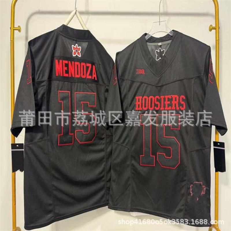 Indiana Hoosiers College Football Jersey Embroidered NCAA Team Uniform Men Cotton Rugby Style