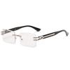 New Frameless Simple and Versatile Metal Frame Sunglasses, High-end Trendy Driving UV-proof Sunglasses