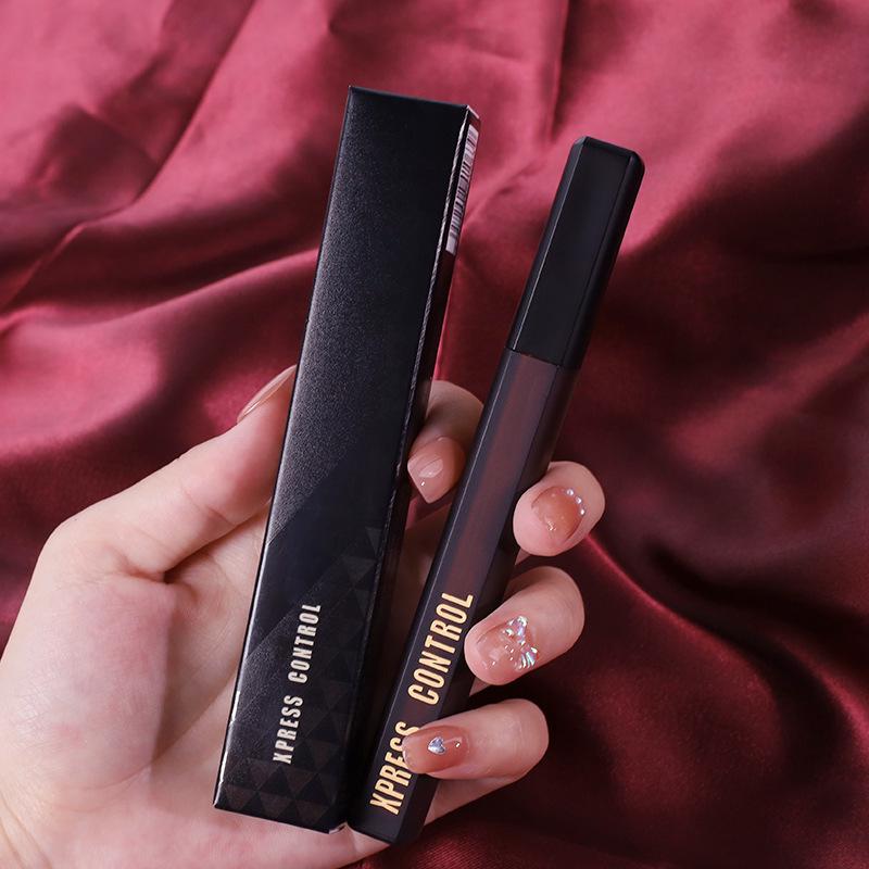 XPRESS Black Velvet Semi-Moisturizing Semi-Matte Lip Glaze: Long-lasting, non-staining lip gloss.