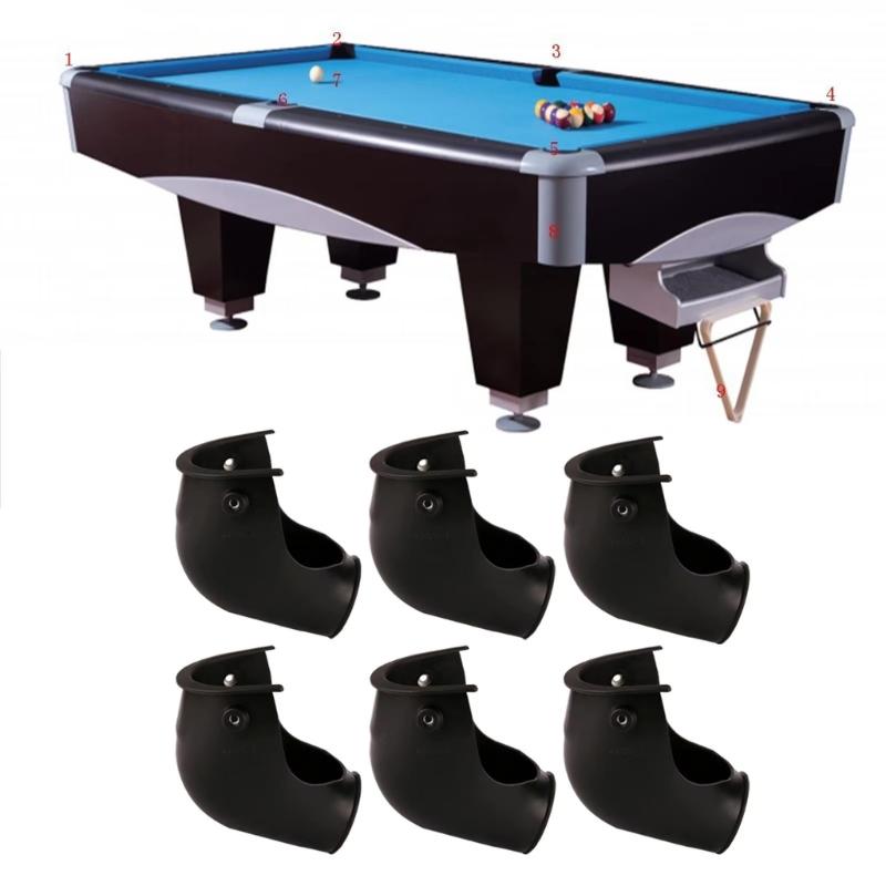 6Pcs Billiards Pool Rubber Drop Pockets Pool Table Bag Liners Billiard Baskets Pool Table Pocket for Most Pool Tables