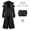 European & American Gothic Medieval Halloween Coat – Men's Retro Dark Pattern Jacket