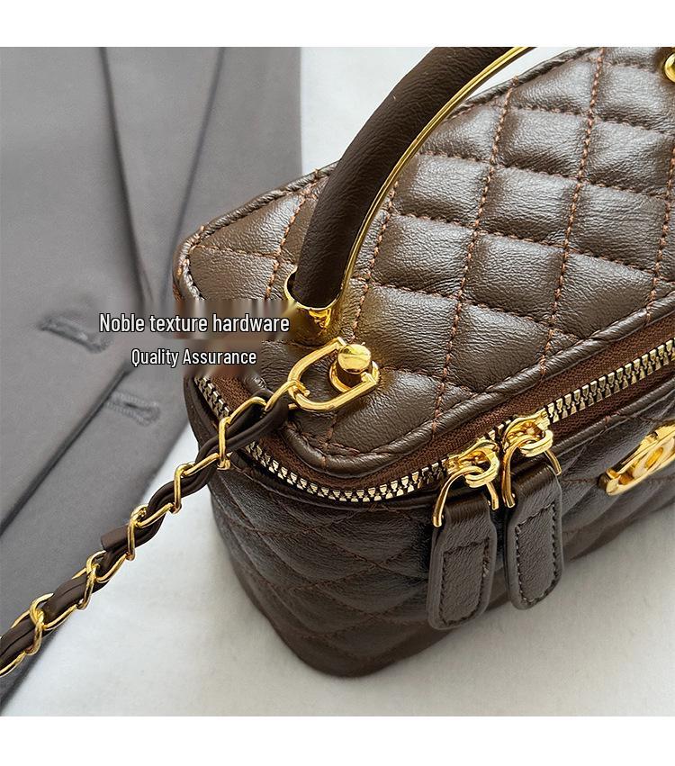 High-End Women's Diamond Pattern Crossbody Bag - Autumn/Winter Edition