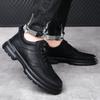 Men's Business Leather Shoes Soft Moccasin Shoes Comfortable Casual Shoes for Men Autumn Solid Black White Men Sneakers