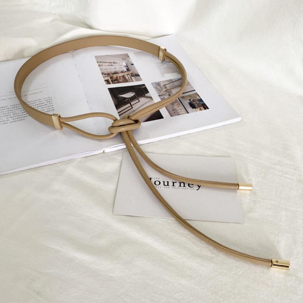 

Ремни со шнуровкой и узлом из искусственной кожи с регулируемым поясом, модные аксессуары для пальто для женщин хаки