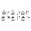 6PCS Guitar Tuner Machine Handle Tuning Key Button Head Metal Guitar Tuning Peg Button Silver