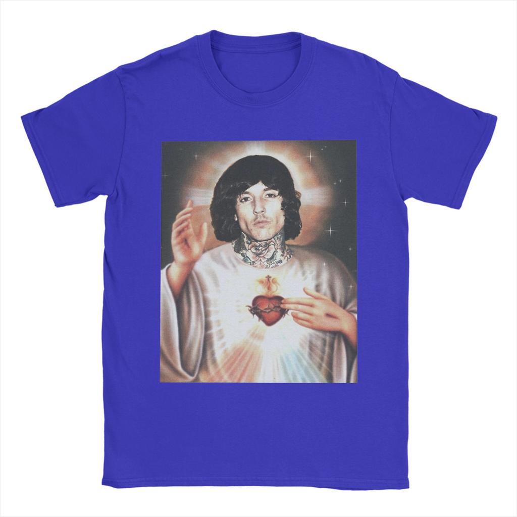 Saint Oli Sykes Brings Me the Horizons BMTH T-Shirt für Herren, tolles T-Shirt aus reiner Baumwolle, Kurzarm, Größen 4XL und 5XL