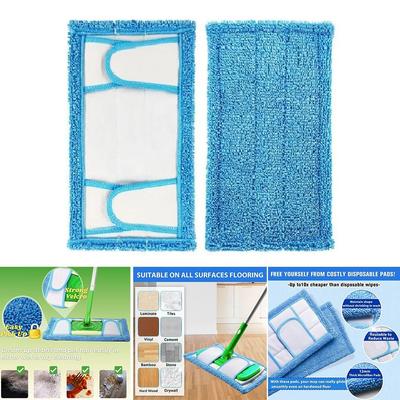Wet/Dry Use Floor Mop Pad Detachable Scouring Pads Home Replaceable Mop Cloth For Swiffer Sweeper