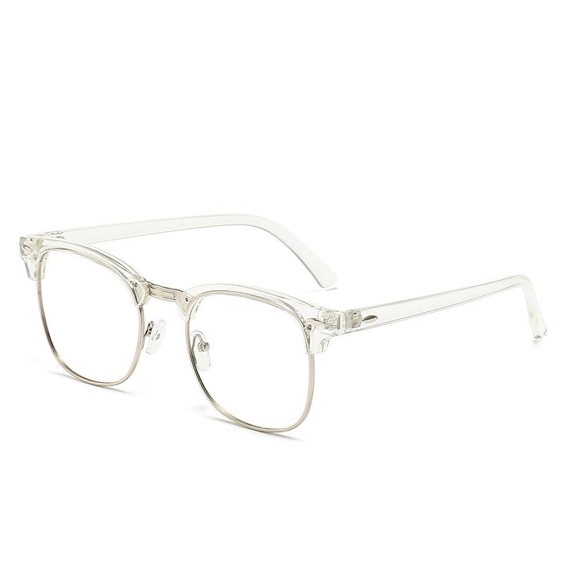 Classic Sunglasses Retro Rice Nail Half Frame Sunglasses Trendy Film Reflective Glasses Toad Glasses Sunglasses