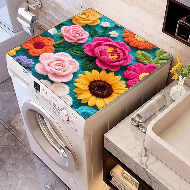 

Пилонепроникний 3D квітковий діатомовий бруд водонепроникний та абсорбуючий протиковзкий килимок для пральної машини або тумбочки 40x50cm (Crystal Velvet)