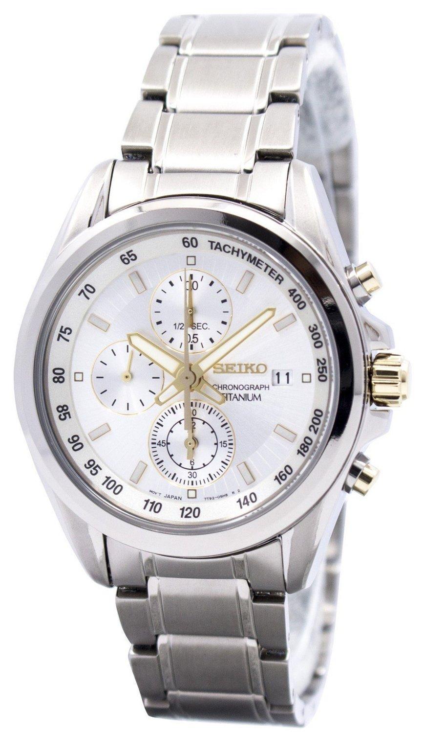 SEIKO Titanium Chronograph SNDC95P1 Watch Men s