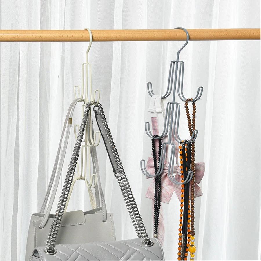 1PCS Rotatable Hanger Hat Tie Belt Bag Storage Hooks Hanger Multi-functional Multi-layer Wardrobe Bag Hangers Space Saving Hook