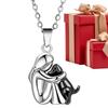 Fashion Women and Dog Necklace Cute Little Girl Puppy Pendants Necklaces Rings Animal Pet Jewelry Gifts