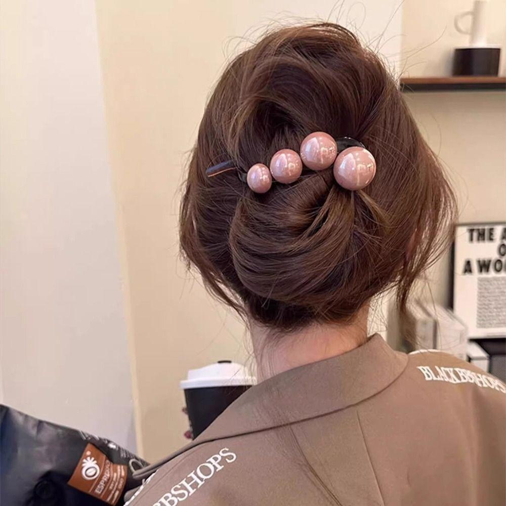 Smooth Barrette Solid Color Long Hair Holder Sweet Hair Accessories  Women Girls