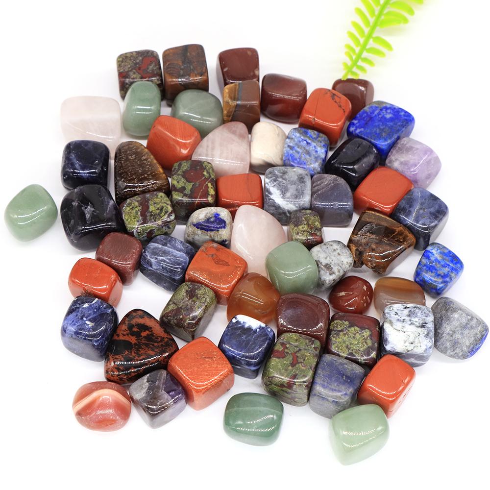 Natürliche Trommelsteine Gemischt Unregelmäßig Bunt Quarz Heilkristall Amethyst Mineral Gestein Exemplar Edelsteine Aquarium Dekoration