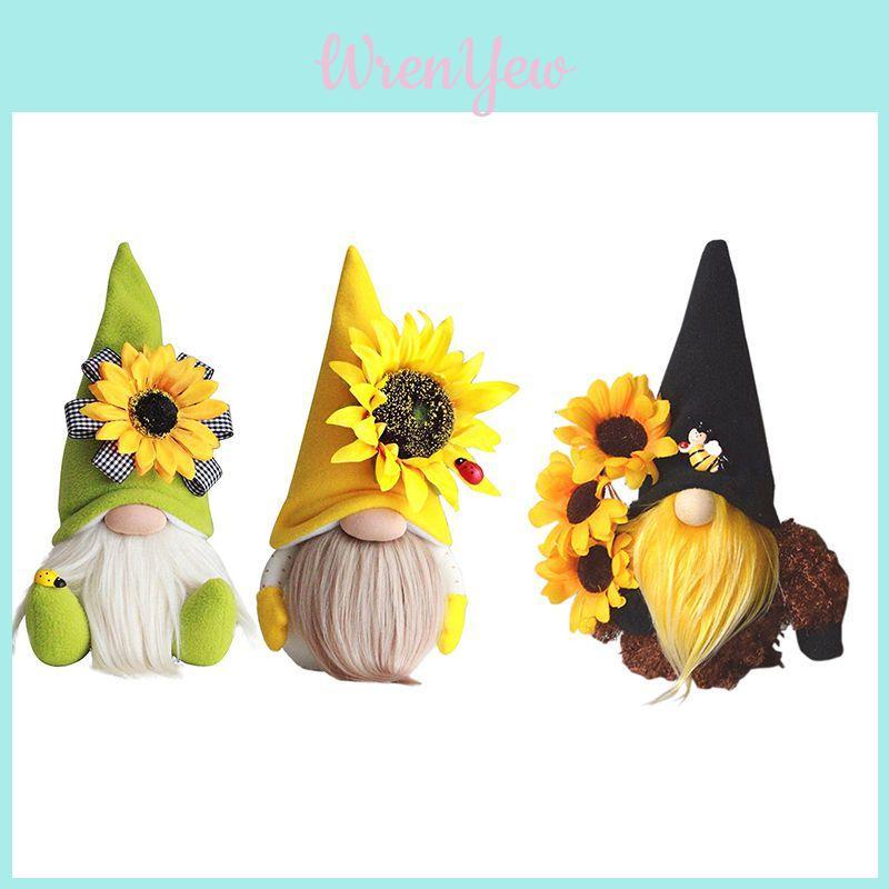 Adorable Gnome Sunflower Doll Plush Ornament For Desktop Decor And Gifts