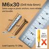 Carbon Steel Serrated Expansion Screws, Concrete Wall Anchors Plug Bolt, Heavy Duty Hardware Fasteners for Home Building Wall Renovation Installation
