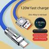 Original Zinc Alloy 120W Super Fast Charging Type-C Cable for Apple, Huawei, and Android Devices.