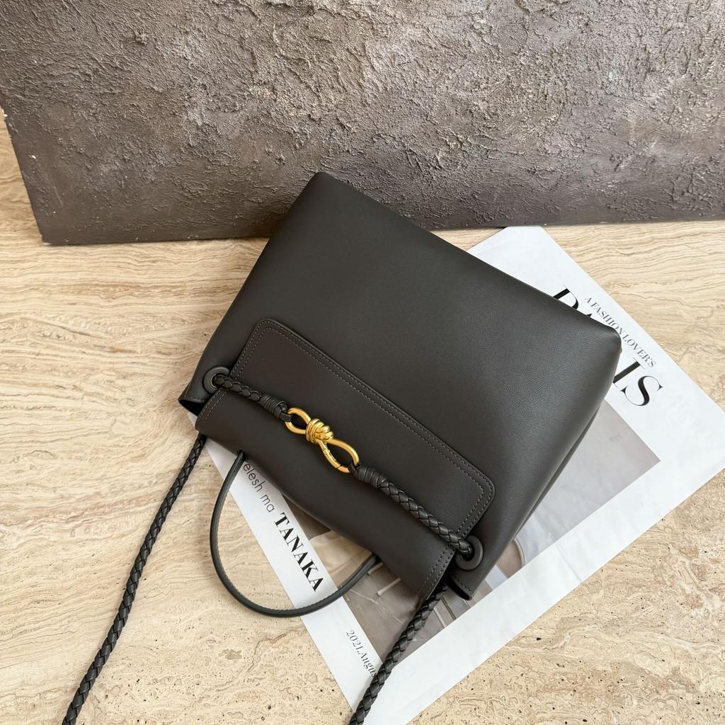 Skórzana Torebka Ręczna Stylu Old Money Luksusowa Europejski i Amerykański Styl Damska Torba Tote