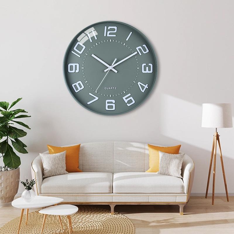 Moderne und schlichte Uhr, leiser Countdown, Wanduhr in leichtem Luxus und modischem Design, vielseitig, klares Zifferblatt, präzise Countdown-Quarzuhr