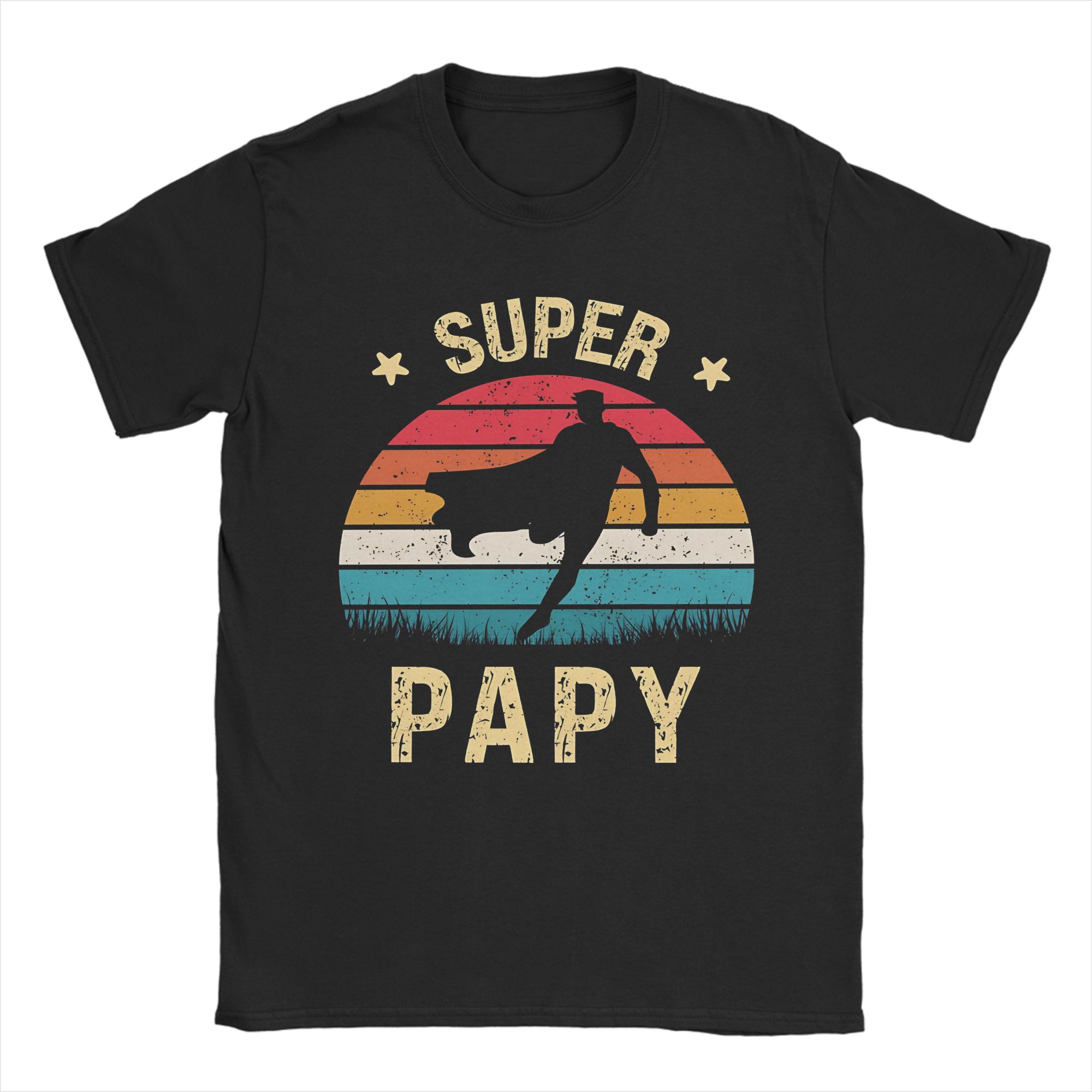 

Super Papy Cadeau T Shirt Summer 100% Cotton T Shirts For Man Trendy Cool Casual Tee Shirt Short Sleeve Aesthetic Clothing 5XL різнокольоровий