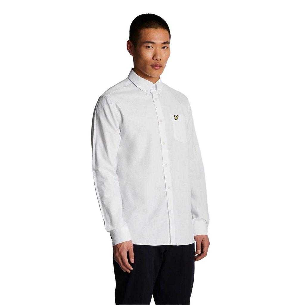 Lyle & Scott Mens Cotton Linen Button-Down Shirt
